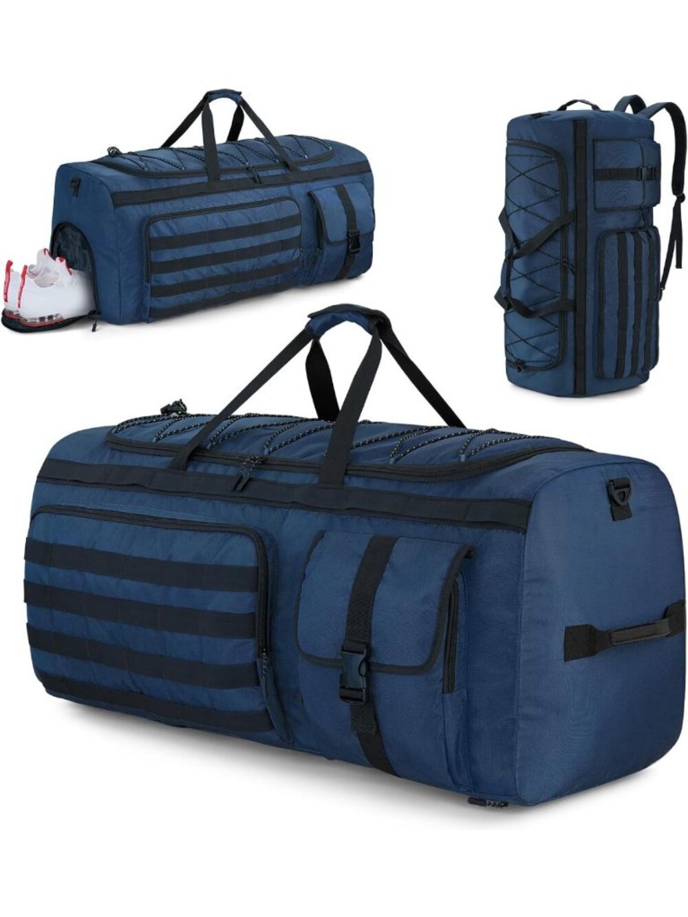 Large 90L Convertible Travel Duffel Bag - Versatile Sports & Gym Tote